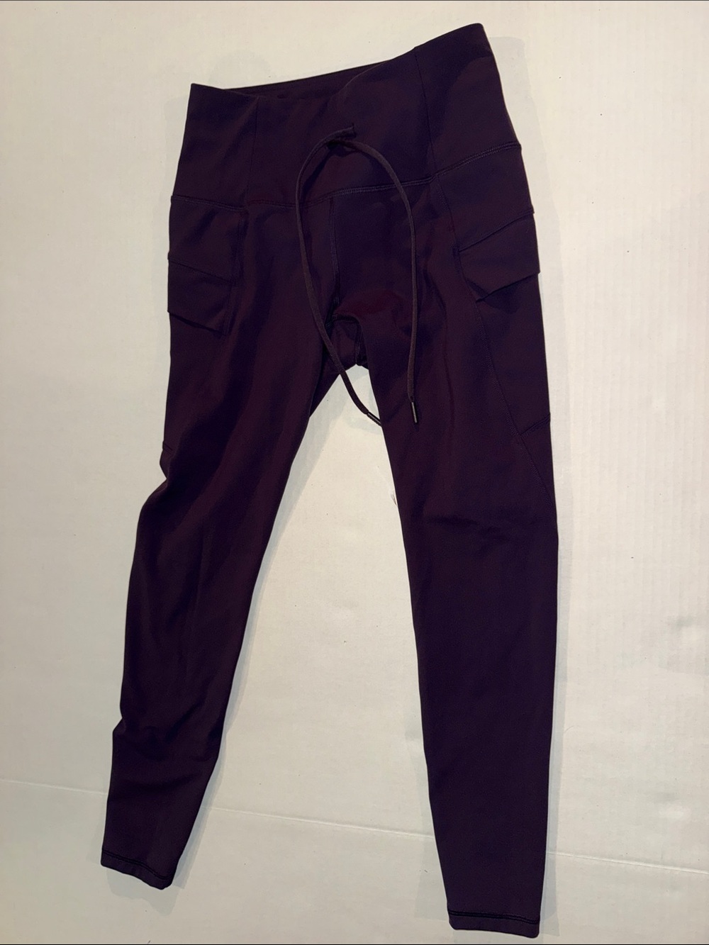 Spyder Women's High-Waist Plum Cargo Pocket Leggings Drawstring-Athletic Legging